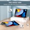 ProCase for iPad 9th/ 8th/ 7th Generation Case 10.2 Inch (2021/2020/2019 Release), 10.2 iPad Case 9th/ 8th/ 7th Gen Cover, Slim Smart Cover with Translucent Hard Shell Back -Black(Lightgrey)