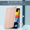 ProCase for iPad 9th/ 8th/ 7th Generation Case 10.2 Inch (2021/2020/2019 Release), 10.2 iPad Case 9th/ 8th/ 7th Gen Cover, Slim Smart Cover with Translucent Hard Shell Back -Black(Rosegold)