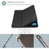 ProCase for iPad 9th/ 8th/ 7th Generation Case 10.2 Inch (2021/2020/2019 Release), 10.2 iPad Case 9th/ 8th/ 7th Gen Cover, Slim Smart Cover with Translucent Hard Shell Back -Black(Matte Black)