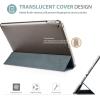 ProCase for iPad 9th/ 8th/ 7th Generation Case 10.2 Inch (2021/2020/2019 Release), 10.2 iPad Case 9th/ 8th/ 7th Gen Cover, Slim Smart Cover with Translucent Hard Shell Back -Black(Matte Grey)