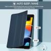 ProCase for iPad 9th/ 8th/ 7th Generation Case 10.2 Inch (2021/2020/2019 Release), 10.2 iPad Case 9th/ 8th/ 7th Gen Cover, Slim Smart Cover with Translucent Hard Shell Back -Black(Navy)