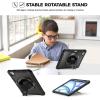 ProCase for iPad Air 11-inch M4 2026/ M3 2025/ M2 2024/ Air 5th / 4th Gen 10.9″/ iPad Pro 11″ 4th/3rd/2nd/1st Gen, Heavy Duty Shockproof Cover with Hand Strap 360 Degree Rotatable Kickstand -Blue(Black)