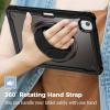 ProCase for iPad Air 11-inch M4 2026/ M3 2025/ M2 2024/ Air 5th / 4th Gen 10.9″/ iPad Pro 11″ 4th/3rd/2nd/1st Gen, Heavy Duty Shockproof Cover with Hand Strap 360 Degree Rotatable Kickstand -Blue(Black)