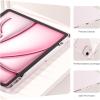 ProCase for iPad Air 13 Inch Case (2026/2025/2024) M4/M3/M2 & iPad Pro 12.9 inch 6th/5th/4th/3rd 2022/2021/2020/2018; Protective Folio Shockproof Case with Pencil Holder -Blue(Pink)
