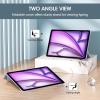 ProCase for iPad Air 13 Inch Case M4/M3/M2(2026/2025/2024), Slim Smart Cover iPad 13 Air M4 M3 M2 Case with Translucent Hard Shell Back, Supports Touch ID, Auto Wake/Sleep -Black(Purple)