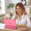 ProCase for iPad Air 13 Inch Case M4/M3/M2(2026/2025/2024), Slim Smart Cover iPad 13 Air M4 M3 M2 Case with Translucent Hard Shell Back, Supports Touch ID, Auto Wake/Sleep -Black(Melonpink)