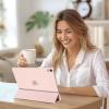 ProCase for iPad Air 13 Inch Case M4/M3/M2(2026/2025/2024), Slim Smart Cover iPad 13 Air M4 M3 M2 Case with Translucent Hard Shell Back, Supports Touch ID, Auto Wake/Sleep -Black(Lightpink)