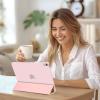 ProCase for iPad Air 13 Inch Case M4/M3/M2(2026/2025/2024), Slim Smart Cover iPad 13 Air M4 M3 M2 Case with Translucent Hard Shell Back, Supports Touch ID, Auto Wake/Sleep -Black(Rose)