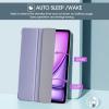 ProCase for iPad Air 13 Inch Case M4/M3/M2(2026/2025/2024), Slim Smart Cover iPad 13 Air M4 M3 M2 Case with Translucent Hard Shell Back, Supports Touch ID, Auto Wake/Sleep -Black(Purple)