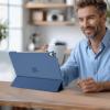 ProCase for iPad Air 13 Inch Case M4/M3/M2(2026/2025/2024), Slim Smart Cover iPad 13 Air M4 M3 M2 Case with Translucent Hard Shell Back, Supports Touch ID, Auto Wake/Sleep -Black(DarkBlue)