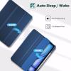 ProCase for iPad Air 13 Inch Case M4/M3/M2(2026/2025/2024) with Pencil Holder, Hybrid Smart Cover iPad 13 Air M4 M3 M2 Case with Clear Transparent Back, Supports Touch ID, Auto Wake/Sleep -Navy(Allnavy)