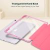 ProCase for iPad Air 13 Inch Case M4/M3/M2(2026/2025/2024) with Pencil Holder, Hybrid Smart Cover iPad 13 Air M4 M3 M2 Case with Clear Transparent Back, Supports Touch ID, Auto Wake/Sleep -Navy(Melonpink)