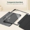 ProCase for iPad Air 13 Inch Case M4/M3/M2(2026/2025/2024) with Pencil Holder, Hybrid Smart Cover iPad 13 Air M4 M3 M2 Case with Clear Transparent Back, Supports Touch ID, Auto Wake/Sleep -Navy(Black)