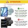 ProCase for iPad Air 13 Inch Case M4/M3/M2(2026/2025/2024) with Pencil Holder, Hybrid Smart Cover iPad 13 Air M4 M3 M2 Case with Clear Transparent Back, Supports Touch ID, Auto Wake/Sleep -Navy(Starlight)