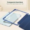 ProCase for iPad Air 13 Inch Case M4/M3/M2(2026/2025/2024) with Pencil Holder, Hybrid Smart Cover iPad 13 Air M4 M3 M2 Case with Clear Transparent Back, Supports Touch ID, Auto Wake/Sleep -Navy(Navy)