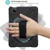 ProCase for iPad Pro 11 Inch Case 2022 2021 2020 2018, Rugged Heavy Duty Shockproof Cover with Hand Strap Shoulder Strap for iPad Pro 11″ 4th 3rd 2nd 1st Generation -Black