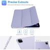 ProCase for iPad Pro 11 Inch Case 2022/2021/2020/2018(4th/3rd/2nd/1st Generation), iPad Pro 11″ Slim Stand Hard Back Cover Shell Smart Folio Compatible with Penci/Support Auto Wake/Sleep -Black(Lightpurple)