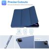 ProCase for iPad Pro 11 Inch Case 2022/2021/2020/2018(4th/3rd/2nd/1st Generation), iPad Pro 11″ Slim Stand Hard Back Cover Shell Smart Folio Compatible with Penci/Support Auto Wake/Sleep -Black(Darkblue)