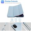 ProCase for iPad Pro 11 Inch Case 2022/2021/2020/2018(4th/3rd/2nd/1st Generation), iPad Pro 11″ Slim Stand Hard Back Cover Shell Smart Folio Compatible with Penci/Support Auto Wake/Sleep -Black(Skyblue)
