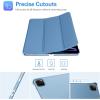 ProCase for iPad Pro 11 Inch Case 2022/2021/2020/2018(4th/3rd/2nd/1st Generation), iPad Pro 11″ Slim Stand Hard Back Cover Shell Smart Folio Compatible with Penci/Support Auto Wake/Sleep -Black(Blue)