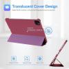 ProCase for iPad Pro 11 Inch Case 2022/2021/2020/2018(4th/3rd/2nd/1st Generation), iPad Pro 11″ Slim Stand Hard Back Cover Shell Smart Folio Compatible with Penci/Support Auto Wake/Sleep -Black(Wine)