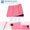 ProCase for iPad Pro 11 Inch Case 2022/2021/2020/2018(4th/3rd/2nd/1st Generation), iPad Pro 11″ Slim Stand Hard Back Cover Shell Smart Folio Compatible with Penci/Support Auto Wake/Sleep -Black(Melonpink)