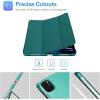 ProCase for iPad Pro 11 Inch Case 2022/2021/2020/2018(4th/3rd/2nd/1st Generation), iPad Pro 11″ Slim Stand Hard Back Cover Shell Smart Folio Compatible with Penci/Support Auto Wake/Sleep -Black(Emerald)