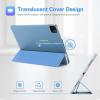 ProCase for iPad Pro 11 Inch Case 2022/2021/2020/2018(4th/3rd/2nd/1st Generation), iPad Pro 11″ Slim Stand Hard Back Cover Shell Smart Folio Compatible with Penci/Support Auto Wake/Sleep -Black(Skyblue)