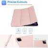 ProCase for iPad Pro 11 Inch Case 2022/2021/2020/2018(4th/3rd/2nd/1st Generation), iPad Pro 11″ Slim Stand Hard Back Cover Shell Smart Folio Compatible with Penci/Support Auto Wake/Sleep -Black(Pink)