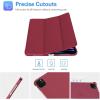 ProCase for iPad Pro 11 Inch Case 2022/2021/2020/2018(4th/3rd/2nd/1st Generation), iPad Pro 11″ Slim Stand Hard Back Cover Shell Smart Folio Compatible with Penci/Support Auto Wake/Sleep -Black(Wine)