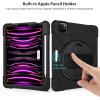 ProCase for iPad Pro 12.9 Inch Case 2022 2021 2020 2018, Rugged Heavy Duty Shockproof Cover with Hand Strap Shoulder Strap for iPad Pro 12.9″ 6th 5th 4th 3rd Generation –Black