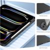 ProCase for iPad Pro 13 Inch 2025(M5) / 2024(M4) Case with Pencil Holder, Clear Back Tri-Angle Folio Stand Hard Shell Book Cover for iPad Pro 13” -Black(Black)