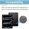 ProCase for iPad Pro 13 Inch 2025(M5) / 2024(M4) Case with Pencil Holder, Clear Back Tri-Angle Folio Stand Hard Shell Book Cover for iPad Pro 13” -Black(Black)