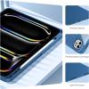 ProCase for iPad Pro 13 Inch 2025(M5) / 2024(M4) Case with Pencil Holder, Clear Back Tri-Angle Folio Stand Hard Shell Book Cover for iPad Pro 13” -Black(Teal)