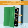 ProCase for iPad Pro 13 Inch Case M5 2025/ M4 2024, Smart Cover iPad Pro M5 M4 Case 13 Inch, Slim Stand Translucent Hard Shell Back, Supports Touch ID, Auto Wake/Sleep -Navy(Lightgreen)