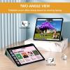 ProCase for iPad Pro 13 Inch Case M5 2025/ M4 2024, Smart Cover iPad Pro M5 M4 Case 13 Inch, Slim Stand Translucent Hard Shell Back, Supports Touch ID, Auto Wake/Sleep -Navy(Mgreen)