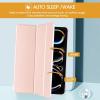 ProCase for iPad Pro 13 Inch Case M5 2025/ M4 2024, Smart Cover iPad Pro M5 M4 Case 13 Inch, Slim Stand Translucent Hard Shell Back, Supports Touch ID, Auto Wake/Sleep -Navy(Lightpink)