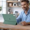 ProCase for iPad Pro 13 Inch Case M5 2025/ M4 2024, Smart Cover iPad Pro M5 M4 Case 13 Inch, Slim Stand Translucent Hard Shell Back, Supports Touch ID, Auto Wake/Sleep -Navy(Mgreen)