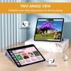 ProCase for iPad Pro 13 Inch Case M5 2025/ M4 2024, Smart Cover iPad Pro M5 M4 Case 13 Inch, Slim Stand Translucent Hard Shell Back, Supports Touch ID, Auto Wake/Sleep -Navy(Lightpurple)