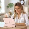 ProCase for iPad Pro 13 Inch Case M5 2025/ M4 2024, Smart Cover iPad Pro M5 M4 Case 13 Inch, Slim Stand Translucent Hard Shell Back, Supports Touch ID, Auto Wake/Sleep -Navy(Lightpink)
