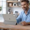ProCase for iPad Pro 13 Inch Case M5 2025/ M4 2024, Smart Cover iPad Pro M5 M4 Case 13 Inch, Slim Stand Translucent Hard Shell Back, Supports Touch ID, Auto Wake/Sleep -Navy(Grey)