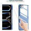 ProCase for iPad Pro 13 Inch Case M5 2025/ M4 2024, Smart Cover iPad Pro M5 M4 Case 13 Inch, Slim Stand Translucent Hard Shell Back, Supports Touch ID, Auto Wake/Sleep -Navy(Cobalt Blue)