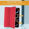 ProCase for iPad Pro 13 Inch Case M5 2025/ M4 2024, Smart Cover iPad Pro M5 M4 Case 13 Inch, Slim Stand Translucent Hard Shell Back, Supports Touch ID, Auto Wake/Sleep -Navy(Red)