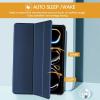ProCase for iPad Pro 13 Inch Case M5 2025/ M4 2024, Smart Cover iPad Pro M5 M4 Case 13 Inch, Slim Stand Translucent Hard Shell Back, Supports Touch ID, Auto Wake/Sleep -Navy(Navy)