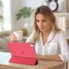ProCase for iPad Pro 13 Inch Case M5 2025/ M4 2024, Smart Cover iPad Pro M5 M4 Case 13 Inch, Slim Stand Translucent Hard Shell Back, Supports Touch ID, Auto Wake/Sleep -Navy(Red)