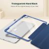 ProCase for iPad Pro 13 Inch Case M5 2025/ M4 2024 with Pencil Holder, Slim Stand Clear Shell Back, Shockproof Cover iPad Pro M5 M4 Case 13 Inch, Supports Touch ID, Auto Wake/Sleep -Black(Navy)