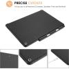 Procase iPad 10.2 7th Generation Back Case with Pencil Holder, Companion Back Cover Protective Case for 2019 New Apple iPad 10.2 inch, Compatible with Apple Smart Keyboard and Smart Cover -Black