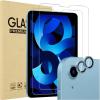 ProCase 2 Pack Screen Protector for iPad Air 5th /4th Generation 10.9″+ 2 Pack Camera Lens Protector, 9H Hardness HD Clear Tempered Glass for iPad Air Gen 4/5 -Blue(Blue)