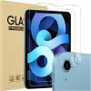 ProCase 2 Pack Screen Protector for iPad Air 5th /4th Generation 10.9″+ 2 Pack Camera Lens Protector, 9H Hardness HD Clear Tempered Glass for iPad Air Gen 4/5 -Blue(Clear)