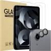 ProCase 2 Pack Screen Protector for iPad Air 5th /4th Generation 10.9″+ 2 Pack Camera Lens Protector, 9H Hardness HD Clear Tempered Glass for iPad Air Gen 4/5 -Blue(Gray)